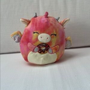 Celestina the pink tiedye dragon sqishmallow     8"